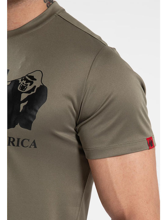 Αθλητικό T-shirt Χακί