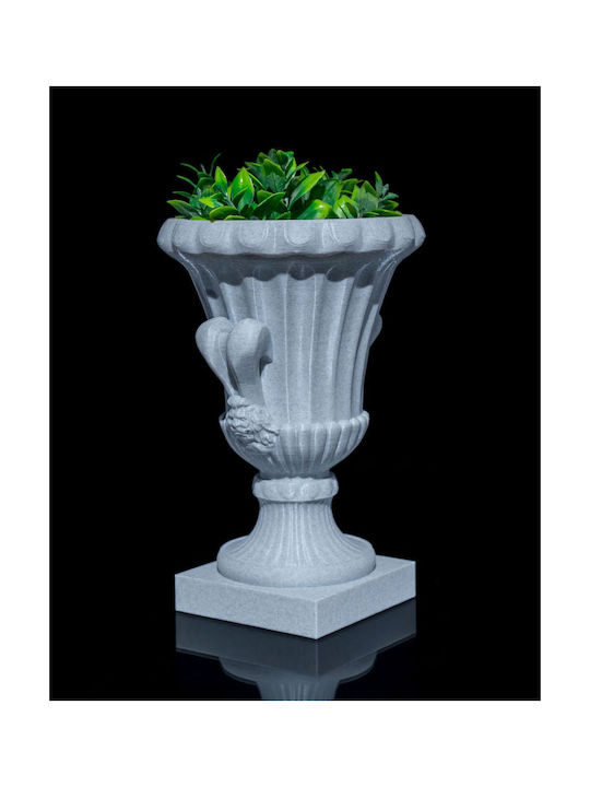 3D Art Shop Διακοσμητικό Βάζο Kunststoff Gray 13.5x13.5x20cm 1Stück