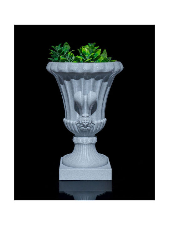 3D Art Shop Διακοσμητικό Βάζο Kunststoff Gray 13.5x13.5x20cm 1Stück