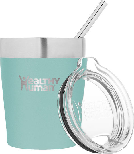 Healthy Human Ποτήρι Θερμός Ανοξείδωτο 354ml Neo Mint με Καλαμάκι