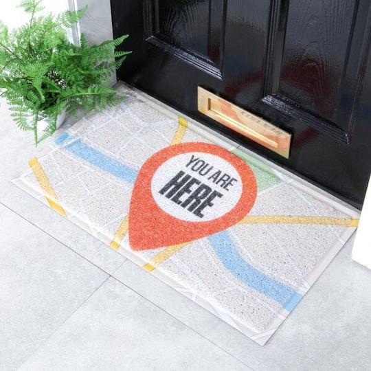 Artsy Mats Doormat You Are Here Multicolour 70x40cm Artsy Mats Doormat You Are Here Multicolour 70x40cm