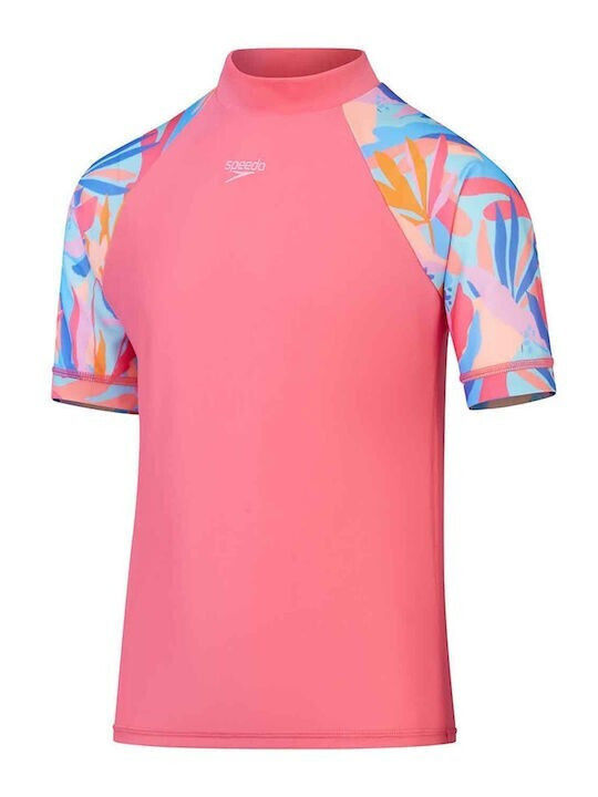 Speedo Printed Kids Swimwear UV Shirt Fandango Pink/marine Blue