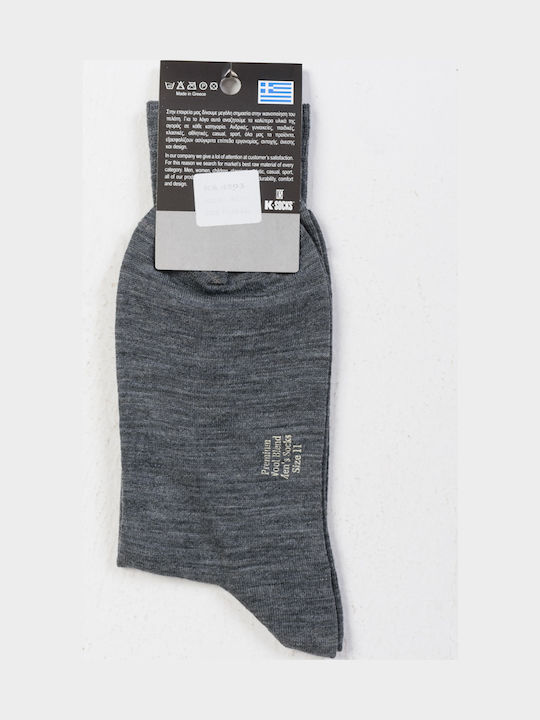 K Socks Ανδρικές Κάλτσες Γκρι