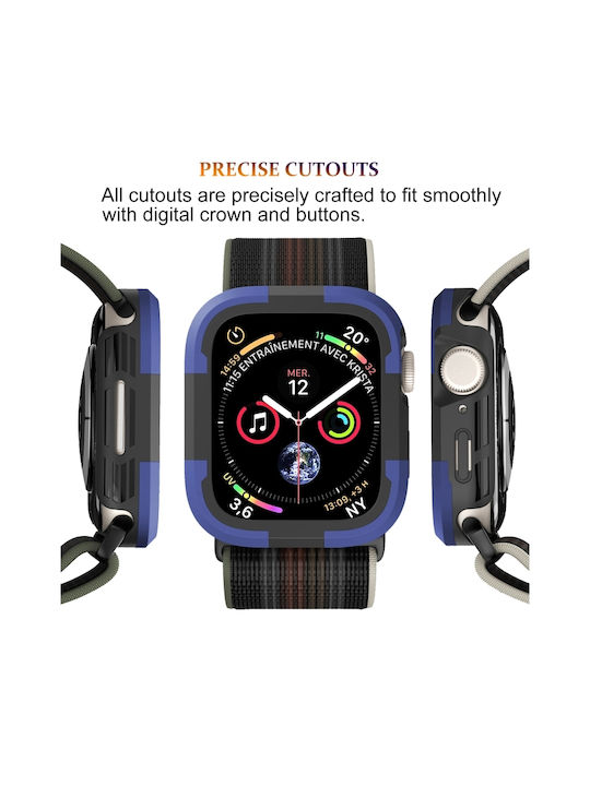 Silikonhülle in Lila Farbe für Apple Watch Series SE 2, 6, SE, 5, 4 44mm