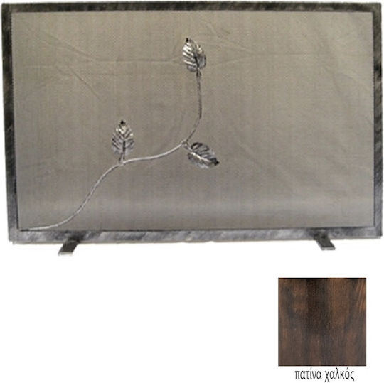 GTMED Ecran de protecție pentru șemineu din metal 80x50cm Cupru