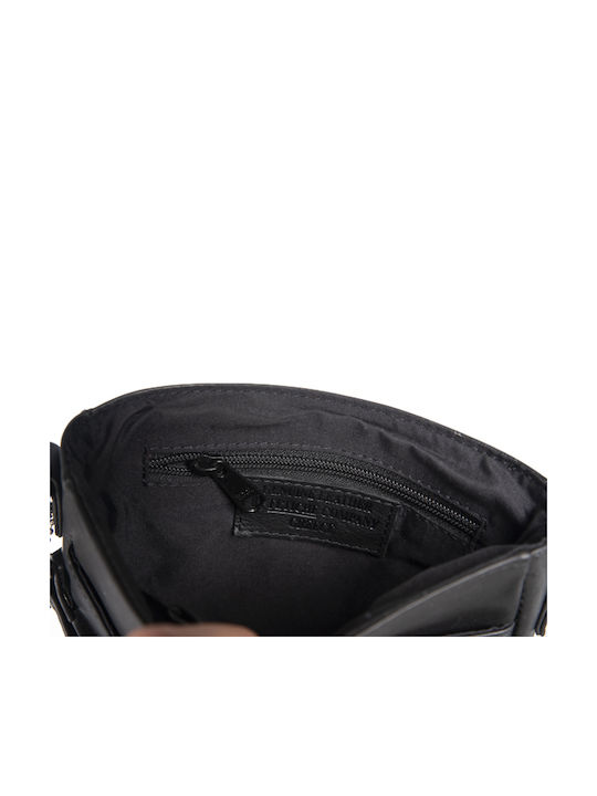 Leder Damentasche Schultertasche Schwarz