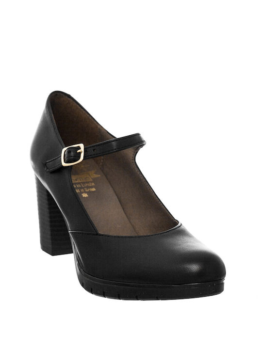 Marila Footwear Leather Black Heels