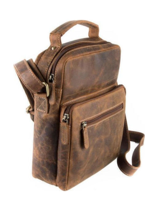 Leather Men's Bag Shoulder / Crossbody Tabac Brown