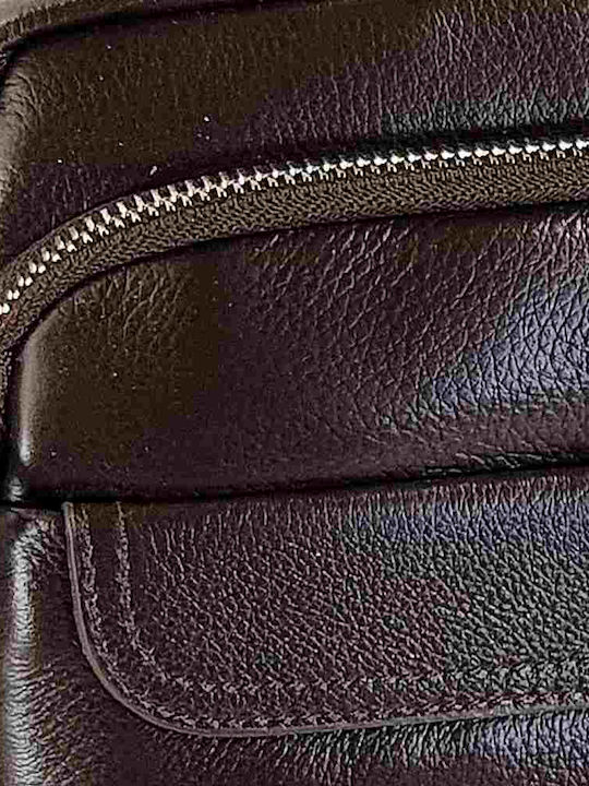 Leather Men's Shoulder / Crossbody Bag Brown