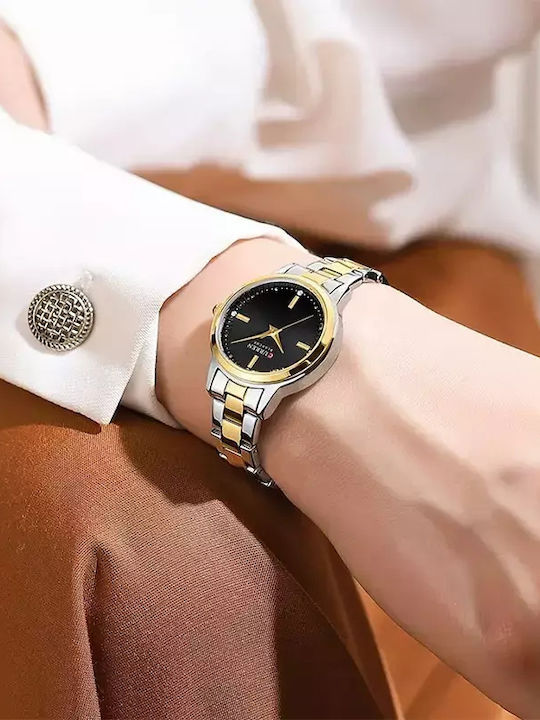 Womens Watch 28mm Battery With Steel Bracelet Gold/Silver/Black