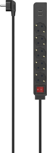 Extension Cord Hama 1.4m Black
