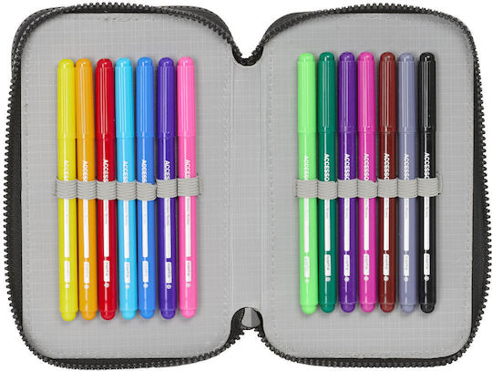 Safta Pencil Case 37pcs with 1 Compartment Black