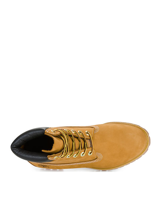Premium 6 Inch Leather Yellow Combat Boots Waterproof