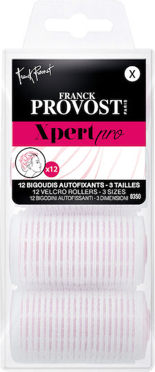 Franck Provost Xpert Pro Ρόλεϊ Τρίχινο σε Λευκό Χρώμα 12τμχ