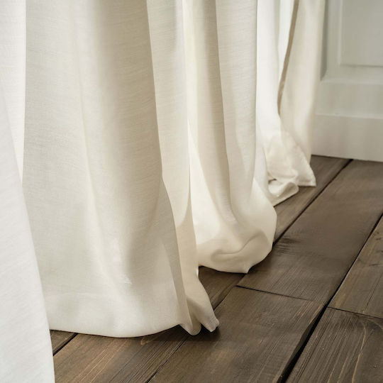 Gofis Home Κουρτίνα με Τρέσα Renata Μπεζ 140x280εκ.