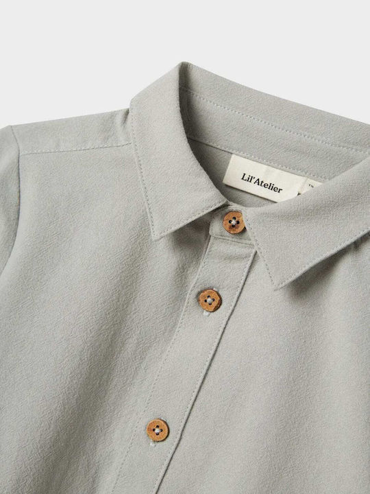 Kids Shirt Long Sleeve Mirage Gray