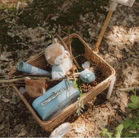 Little Dutch Διακοσμητικό Βαλιτσάκι Forest Friends από Μέταλλο Γαλάζιο