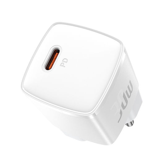 Baseus Charger Without Cable with USB-C Port 30W Whites (Cube Pro)