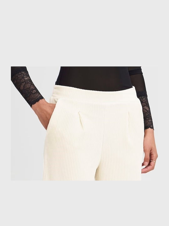 Women's Fabric Trousers Almond Milk