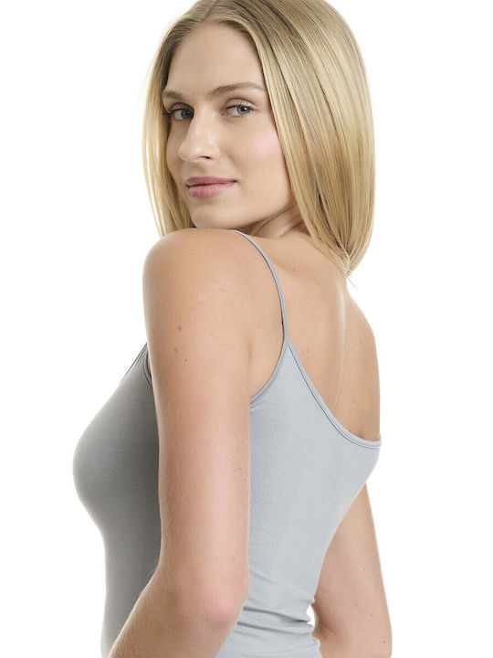 Women's T-Shirt with Spaghetti Strap Gray