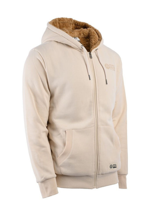 Russell Athletic Men's Cardigan with Zipper Beige