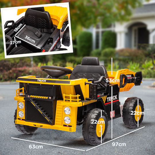 Παιδικό Τρακτέρ Ηλεκτροκίνητο 12 Volt Κίτρινο για 3+ Ετών
