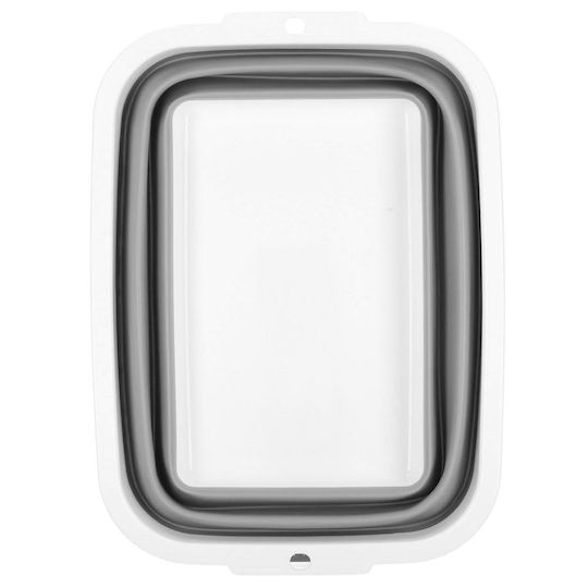 Folding Basin Rectangular 40x29x15cm. Capacity 8.5lt White