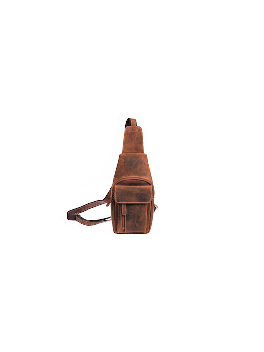 Leather Creations XK Piele Geantă pentru bărbați Umăr / Crossbody Maro