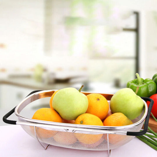 Pufo Stainless Steel Expandable Strainer Sink 36 X 24 Cm