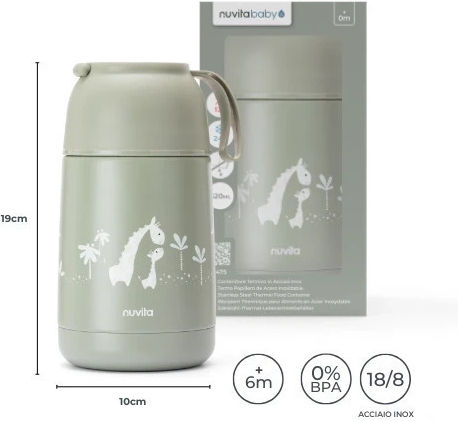 Food Thermos 620ml 4475 Sage Green Nuvita