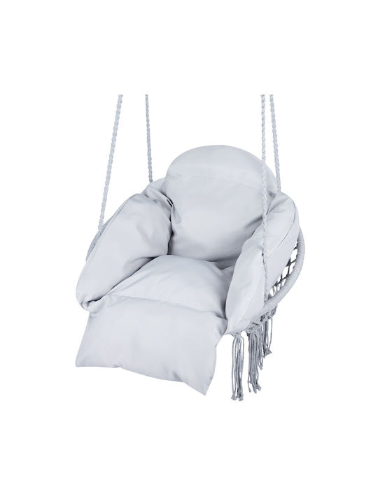 Perna Swing Cushion pentru Scaun de Grădină cu Spătar Gri 65x70 cm