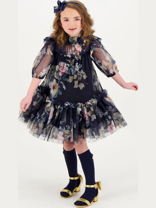 Rochie pentru Copii Din tul Floral navy