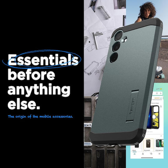 Spigen Tough Armor Back Cover Plastic 1.2mm Abyss Green (Galaxy A35)