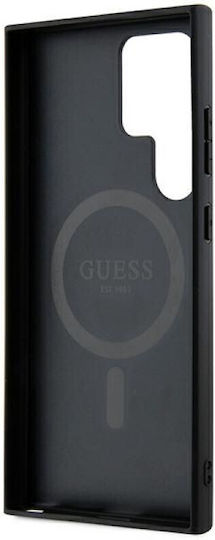 Guess Classic Umschlag Rückseite Synthetisches Leder / Kunststoff / Leder Schwarz (Samsung S24 Ultra)