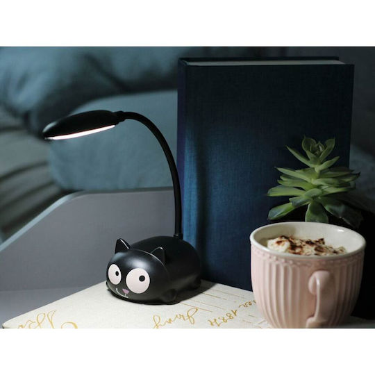 Moses LED Kinder Tischlampe Schreibtischlampe Schwarz