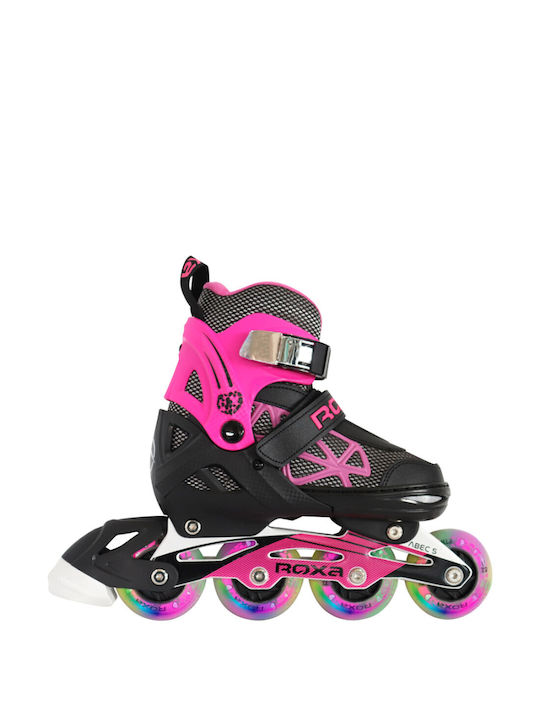 Roxa Heart Alu Kid Inline Αυξομειούμενα Rollers Μαύρα Παιδικά