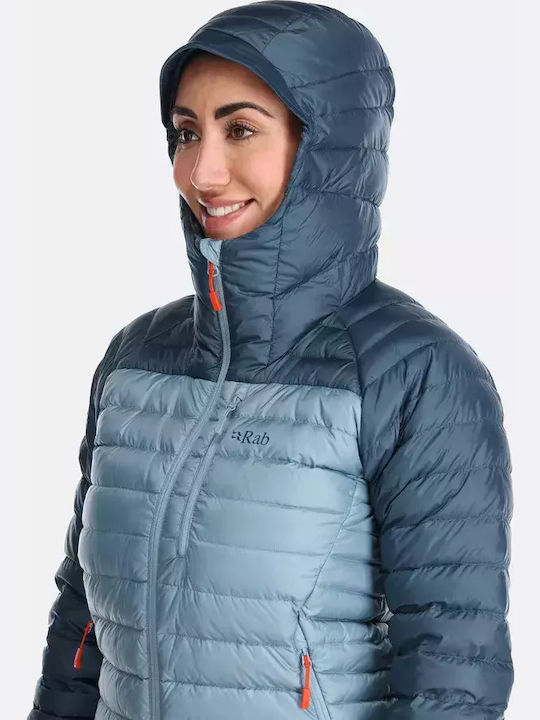 Microlight Alpine Women's Short Puffer Jacket for Winter Orion Blue
