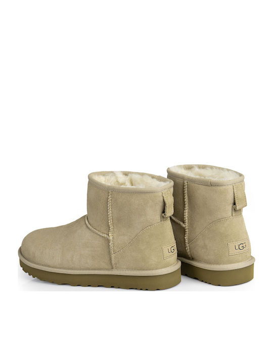 Classic Mini II Suede Women's Ankle Boots Sand