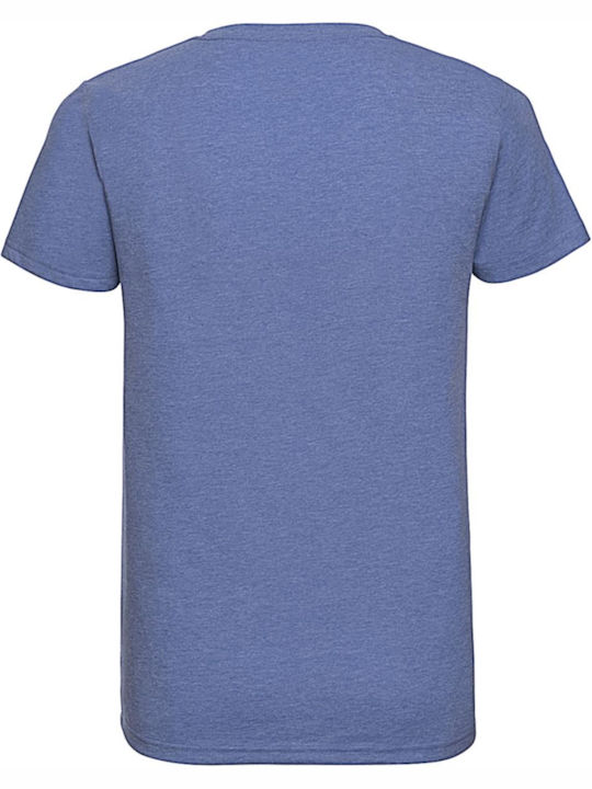 Russell Europe Men's Short Sleeve Promotional T-Shirt Blue Marl