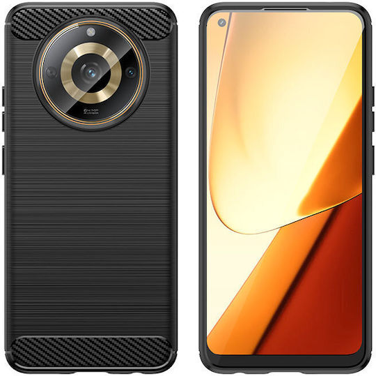Hurtel Flexible Carbon Back Cover Silicon Negru (Realme 11)