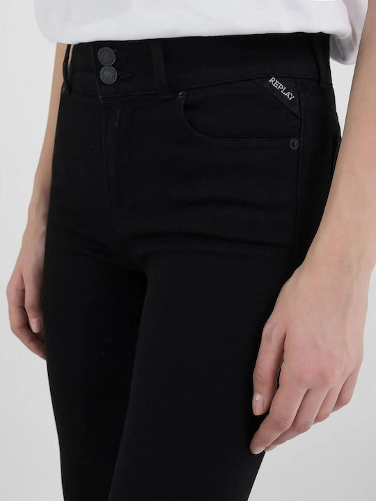 New Luz Women's Jean Trousers Flared Black
