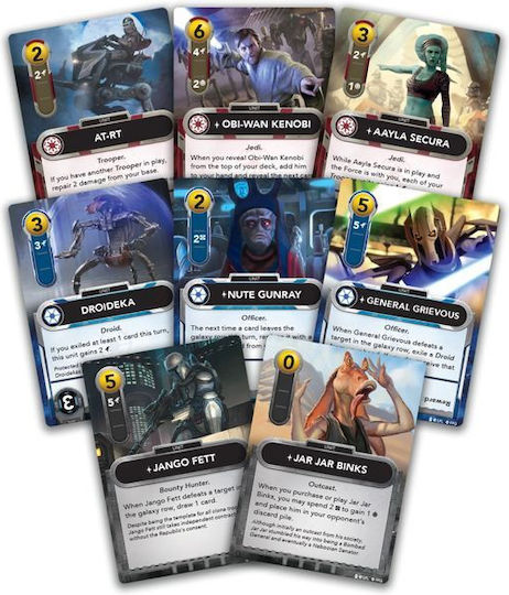 Joc de Societate Star Wars The Deckbuilding Game Clone Wars pentru 2 Jucători 12+ Ani (EN) Fantasy Flight