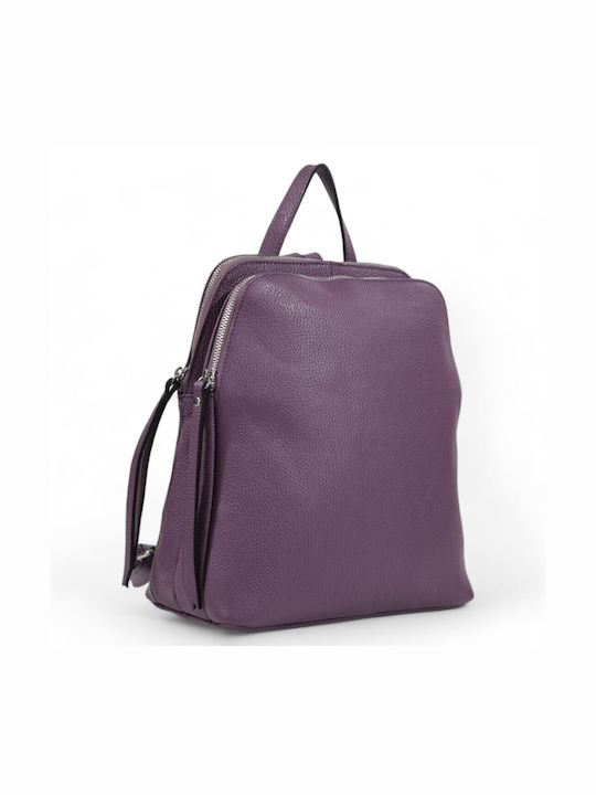 Passaggio Leather Leather Women's Bag Backpack Purple