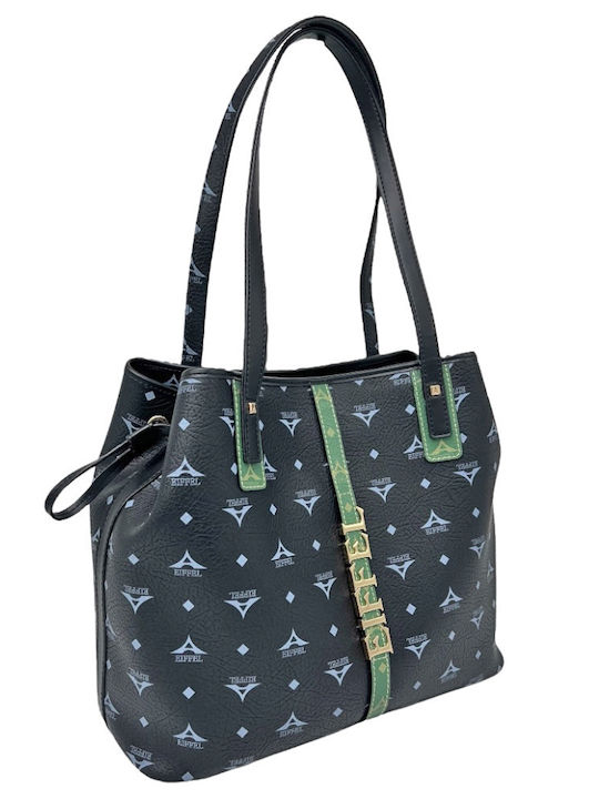 La tour Eiffel Damen Tasche Shopper Schulter Black / Green