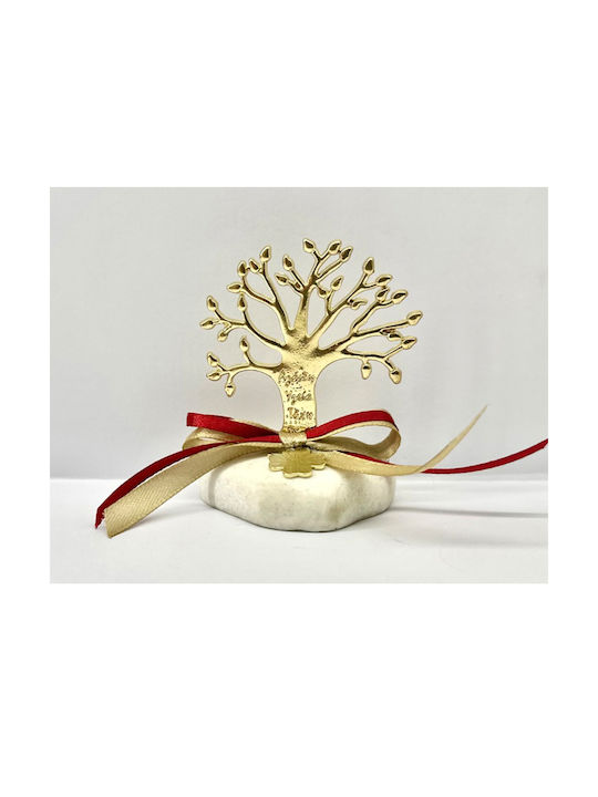 Riniotis Tabletop Lucky Charm Little Tree Gold made of Stone 5.5x7cm 1pcs
