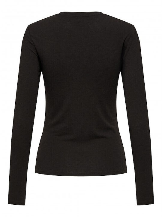 Damen Bluse Baumwolle Langärmelig Black Coffee