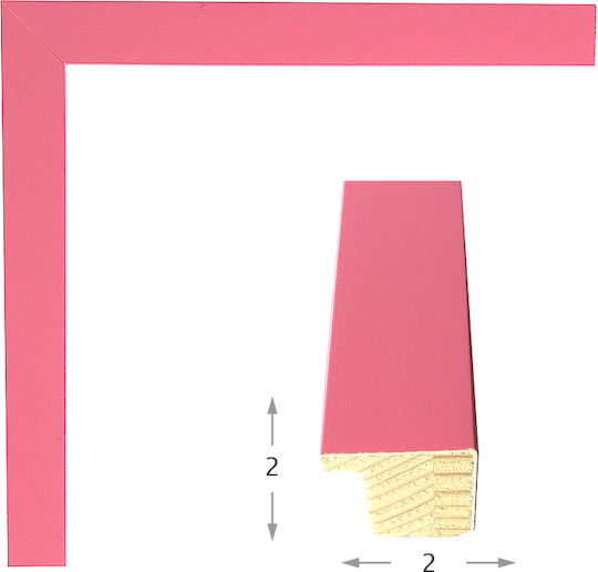 Pink Wooden Photo Frame 2cm Glass 20x25cm