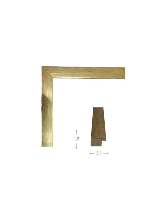 Wall-mounted Wooden Photo Frame with Gold Frame