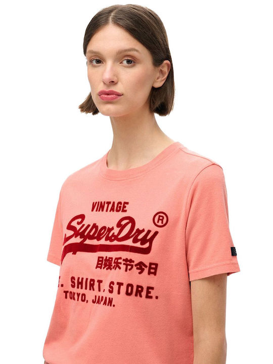 Superdry T-Shirt Coral W1011516A-KUB