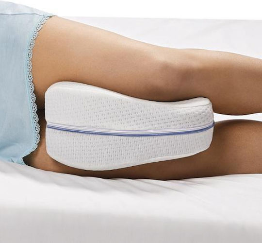 Μαξιλάρι με Memory Foam & Οπή 25x24cm σε Λευκό χρώμα